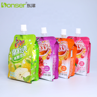 Sachet d'emballage personnalisé pour boissons liquides, jus et lait, en plastique de qualité alimentaire, avec bec verseur, pour vente en gros