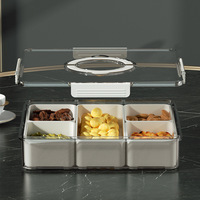 Boîte de rangement PET de qualité alimentaire avec couvercle scellé divisé en plastique étanche à la poussière et à l'humidité pour la conservation des bonbons et des collations