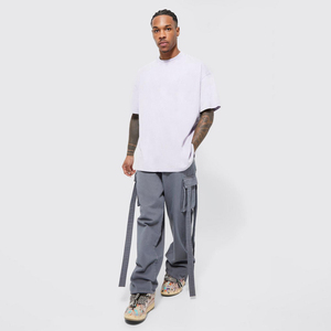 T-shirt d'été pour homme personnalisé, de luxe, en polyester/coton délavé à l'acide, respirant, écologique, séchage rapide, impression sérigraphique, style décontracté urbain - Product Image 3
