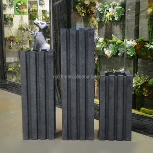 Macetas <span class=keywords><strong>de</strong></span> Fibra <span class=keywords><strong>de</strong></span> Vidrio Grandes y Altas para Plantas <span class=keywords><strong>de</strong></span> Interior con Color <span class=keywords><strong>Madera</strong></span> Clara - Product Image 4