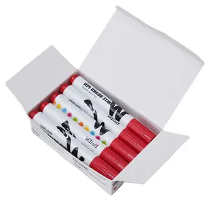 红色粉笔记号笔定制白板笔干擦记号笔套装大容量白板记号笔