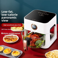 Friteuse à air intelligente multifonctionnelle avec fonction vocale et affichage visible, four à air automatique sans huile pour la maison, pour frites