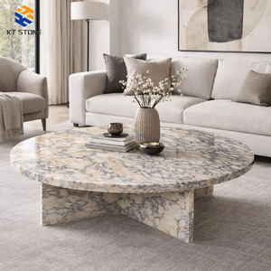 Table basse d'appoint en marbre Calacatta <span class=keywords><strong>Volia</strong></span> sur mesure pour villa - Product Image 4