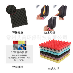 Paneles de Espuma Absorbente de Sonido 1000x2000mm de Alta Densidad Ignífugos para Reducción de Ruido en Paredes y Techos - Product Image 1