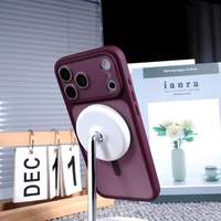 Nouvelle coque de téléphone magnétique transparente mate de luxe pour iPhone 18 Pro 17 Air 16 15 14 13 12 Pro Max avec cache-objectif détachable