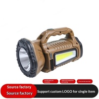 Lampe de secours solaire portable en ABS, étanche IP44, avec batterie 18650, éclairage longue portée, haute intensité pour extérieur et lutte contre les incendies