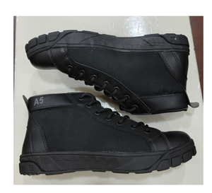 Botas de Tobillo DFC01 en Verde, Negro y Caqui con Camuflaje, Parte Superior de Gamuza, Material de Lona y Cuero - Product Image 4