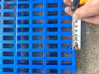 Tapis de stockage en plastique Euro à grille simple bleu emboîtable, entrée 4 voies, étanche, résistant à l'humidité et au froid, pour entrepôt et palette