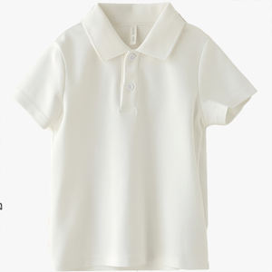 T-shirt à col polo à manches courtes pour enfants, garçons et filles, avec logo personnalisable, haut polyvalent - Product Image 2