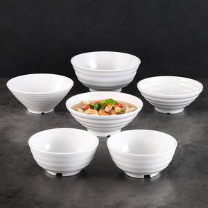 ชามราเมนเมลามีนสีขาว 6 ใบ ชามก๋วยเตี๋ยวสำหรับใช้ในโรงแรมร้านอาหาร - Product Image 2