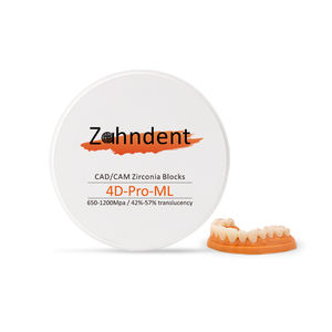 Zahndent di alta qualità cad cam laboratorio dentale fresatura di consumo 4d pro blocchi di <span class=keywords><strong>zirconia</strong></span> dentale e dischi di <span class=keywords><strong>zirconia</strong></span> - Product Image 5