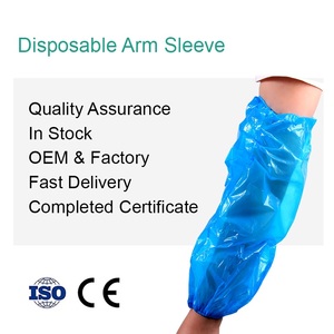 Penutup lengan transparan Ldpe/CPE/biru sekali pakai medis plastik penutup lengan tahan air - Product Image 3