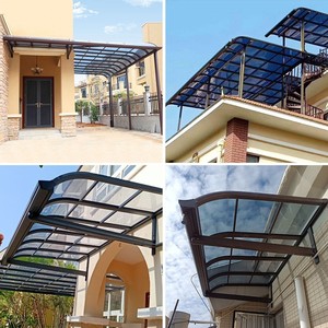 Abri de fenêtre extérieur moderne en alliage d'aluminium, pare-vent, pour balcon et protection solaire - Product Image 6