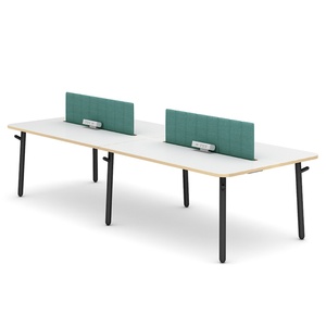 Customized Furniture Modern Office Partition <b>Desk</b> Extrusions Cubicle 4 Person Workstation <b>Desk</b> - Product Image 3