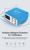 RL-304P RELIFE PD3.0 + QC3.0 Chargeur intelligent à affichage numérique USB 6 ports Chargeur rapide pour téléphones Android et tablettes Chargeur rapide