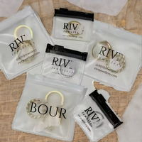 Pochette zippée en PVC transparent givré, petite, avec logo personnalisé imprimé, imperméable, recyclable, marque Tengfei, pour boucles d'oreilles et colliers