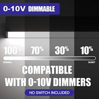 Suspension linéaire LED en aluminium noir de 1,2 m, 50W/40W/30W, connectable, température de couleur 3000K-5000K, dimmable 0-10V, garantie 5 ans, pour bureau
