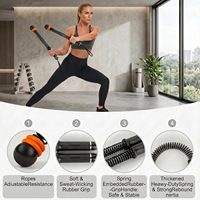 2 Cordes de Combat Lestées en Acier Allié, Sans Fil, pour Entraînement à Domicile, Pièces et Accessoires de Machine d'Exercice Réglables pour l'Entraînement de Force
