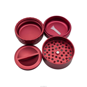 Wholesale Herb <strong>Grinder</strong> Cross Shape <strong>Grinder</strong> for Spice Custom Logo Premium Aluminum Tobacco Crusher for Smoking Accessories - Product Image 5