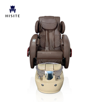 Fauteuil de pédicure spa de luxe réglable sans tuyauterie avec vibration électrique, inclinable, en cuir PU, pour manucure et salon de beauté