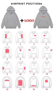 Fabricant de sweats à capuche OEM, impression de logo personnalisé de haute qualité, broderie, streetwear, <span class=keywords><strong>sweat</strong></span> à capuche en coton super lourd unisexe - Product Image 6