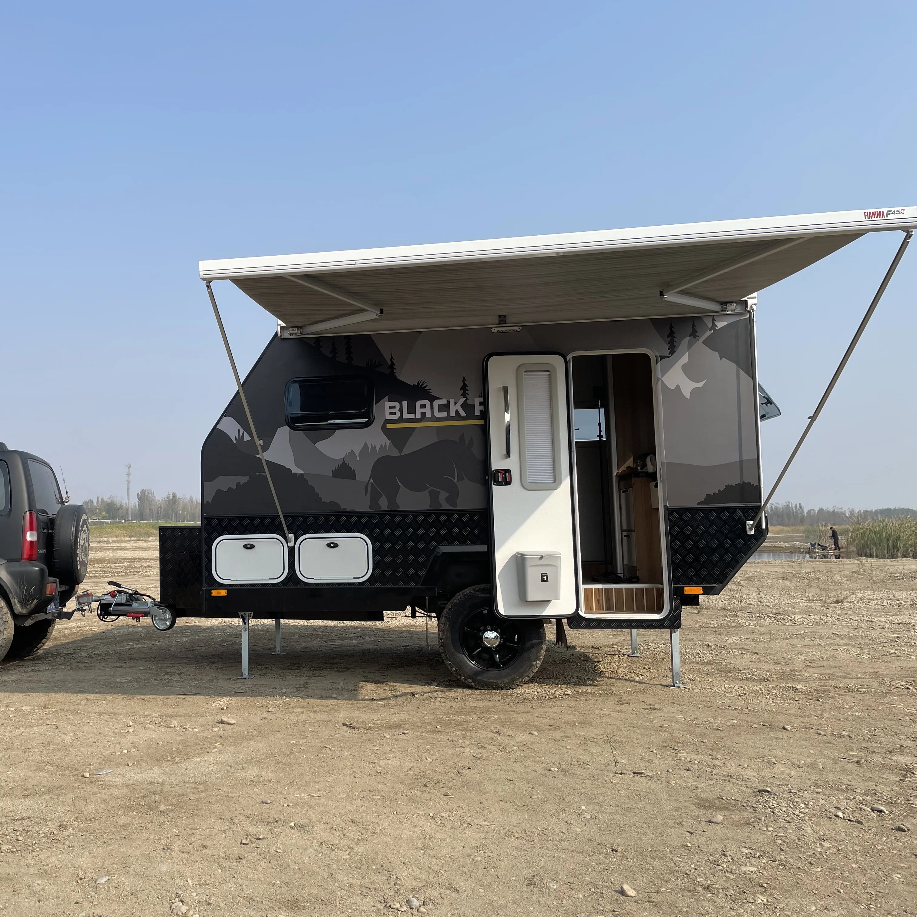 2023 new hot selling ultimate compact fully featured off-road camper mini trailer with slide out kitchen for sale