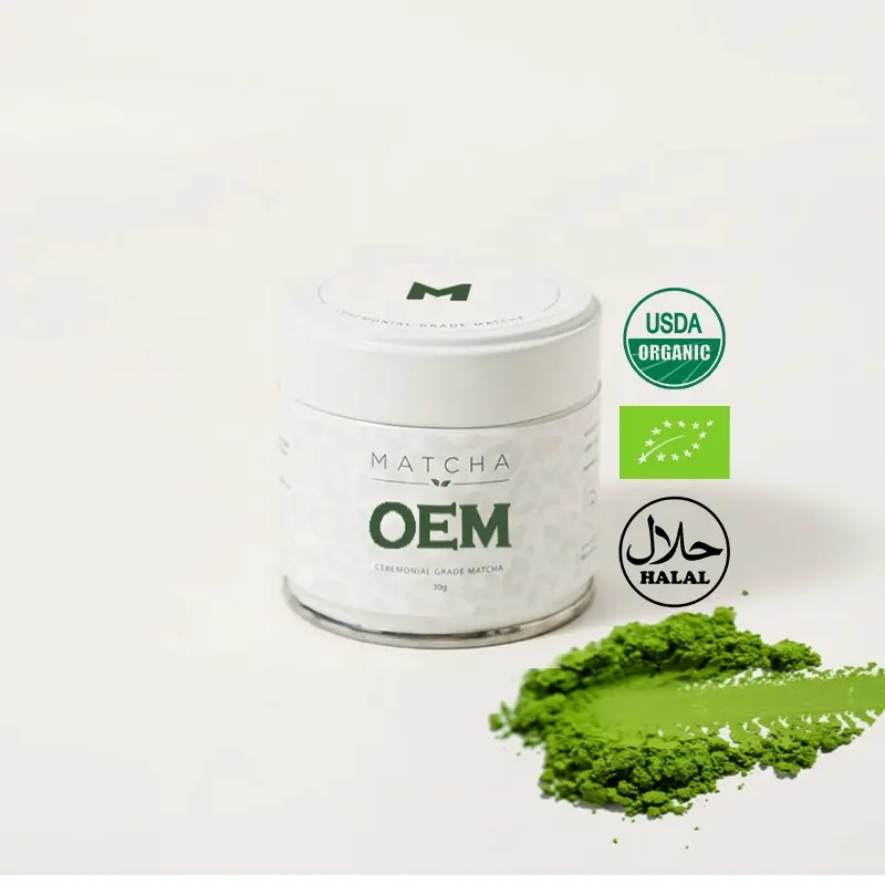 30g Wholesale Matcha Green Tea Private Label Available Ceremonial Grade Organic Matcha Green Tea Powder