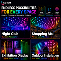 Guirlande lumineuse à billes LED UL 360 degrés RGB DMX512 UCS2903 SMD3535x6 DC24V IP67 50mm pour scène, matrice 3D, OEM ODM
