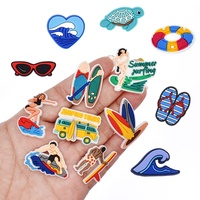Breloques pour chaussures, été, surf hawaïen, planche de surf, surfeur, vague de mer, breloques pour chaussures pour sabots
