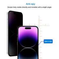 Protector de Pantalla de Privacidad VMAX 2.5D para iPhone 14 13 12 Pro Max, Cristal Protector Antideslumbrante para iPhone 15 16 Plus 17 Air