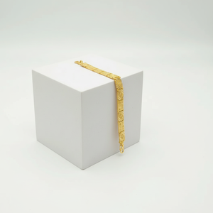 Pulsera Clásica de Oro de 22K con Diseño de Patrón Intrincado para Hombres y Mujeres, Accesorios de Moda - Product Image 3