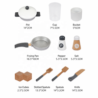 Ensemble de cuisine éducatif en bois pour enfants, jeu d'imitation, cuisinière, réfrigérateur, effets sonores, boîte emballée, jouets de cuisine