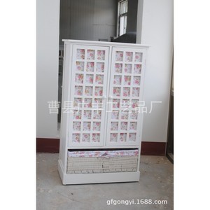 White Two Door <b>Shoe</b> Cabinet With Basket <b>Storage</b> Country Style <b>Shoe</b> <b>Rack</b> - Product Image 1