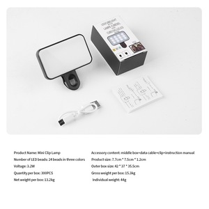 Luce portatile Mini LED Selfie 3 <span class=keywords><strong>colori</strong></span> riempiono illuminazione per videoconferenza illuminazione fotografica del telefono cellulare - Product Image 6