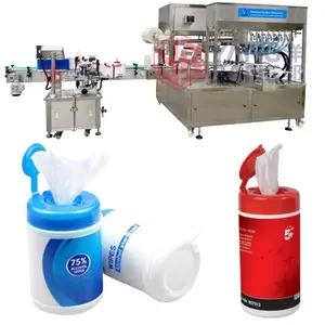 YB-SJ1800 Chinese Factory Disinfecting Baby Wet Canister Alcohol Wipes Filling Sealing Machine All Purpose Cleaning Wipe Tissue