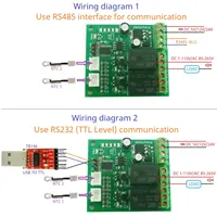 Módulo de E/S Remoto Modbus RTU Analógico Digital RS485 RS232 (TTL) con Relé NTC 2AI-2DO, Entrada de Temperatura, Salida de Relé, Placa NTROA02