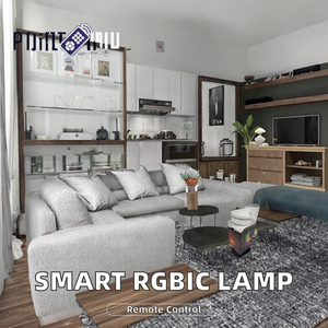 Nhà thông minh <span class=keywords><strong>LED</strong></span> Đèn sàn với rgbic Rom âm nhạc đồng bộ trang trí ABS cơ thể ứng dụng điều khiển thiết kế hiện đại 150cm ứng dụng điều khiển và từ xa - Product Image 2