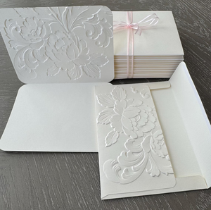 Cartes <span class=keywords><strong>de</strong></span> mariage personnalisées en ivoire avec motifs floraux en relief 3D, enveloppe <span class=keywords><strong>pour</strong></span> toutes <span class=keywords><strong>les</strong></span> occasions, papeterie - Product Image 2