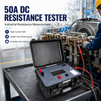 Comprobador de Resistencia de CC Portátil de 50A para Pruebas de Bobinado, Ohmímetro Digital de Baja Resistencia con Impresora Térmica