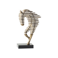 Ornement Tête de Cheval en Alliage Creux Ajouré, Style Vintage Vieilli, Semi-fait Main, Art Moderne, Nouveau Style Chinois, pour Entrée et Bureau