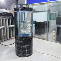 Nouvelle Arrivée : Aquarium sur Pied pour Poissons Rouges, Filtre Écologique, Rond, pour Salon, Décoration Intérieure