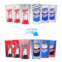 Tasse en métal en verre à bière en aluminium de qualité alimentaire à couleur changeante qui brille dans le froid-pour les fêtes