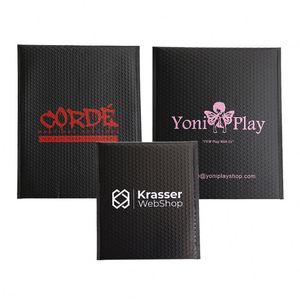 Enveloppes postales en plastique à bulles, enveloppes d'expédition, sacs à bulles, couleur or rose, argent, noir, blanc, logo personnalisé, imperméables - Product Image 4
