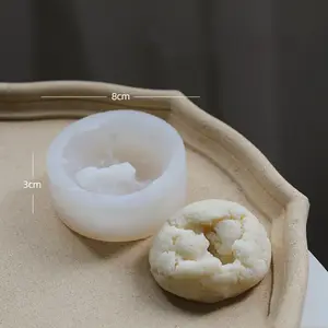 Broodmousse Kaas Koekjes Vorm Zachte Siliconen Mal Simulatie Gebak Dessert Aromatherapie Voedsel Kaarsvorm
