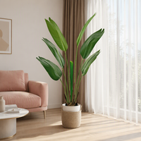 Arbre bananier artificiel réaliste, arbre tropical artificiel, verdure pour la maison, le bureau, l'hôtel, le restaurant, la station balnéaire et la décoration intérieure