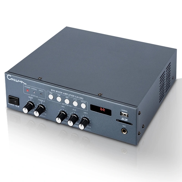 CTRLPA CA128U 50W Mini Digital Mixer Amplifier USB Wireless 70V/100V 4 Output for Multimedia Classrooms/Training Rooms