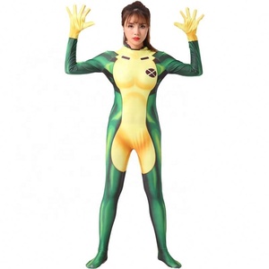 Costume de Cosplay X-Men Rogue pour Filles et Femmes, Combinaison Sexy de Scène pour Fête d'Halloween, Thème <span class=keywords><strong>Avengers</strong></span> Annuel Anna Marie - Product Image 5