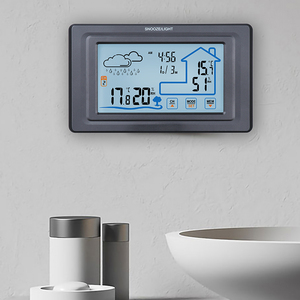 Đồng Hồ Báo Thức Dự Báo Thời Tiết LCD Kỹ Thuật Số Bán Chạy Đồng Hồ Đo Độ Ẩm Nhiệt Kế Trạm Thời Tiết Với Cảm Biến Ngoài Trời Trong Nhà - Product Image 4