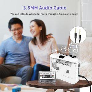 Portatile bianco Retro Auto retromarcia USB <span class=keywords><strong>lettore</strong></span> Audio cassetta nastro al convertitore MP3 funzione di registrazione <span class=keywords><strong>Stereo</strong></span> <span class=keywords><strong>con</strong></span> volano in rame - Product Image 6