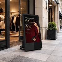 Kiosco Digital Portátil para Exteriores con Clasificación IP65 de 43 Pulgadas, Pantalla Táctil a Todo Color, Vertical, con Soporte de Pie